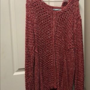 Red patchwork hoodie